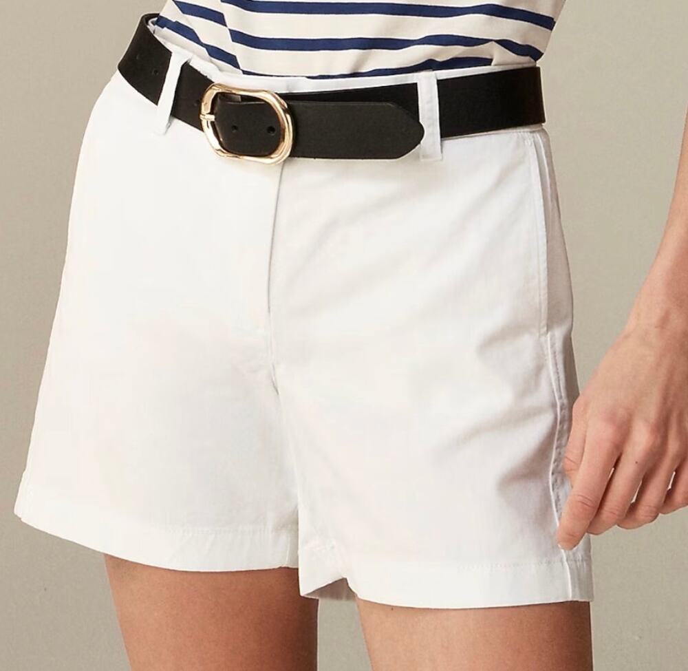J.Crew Wome's Mid-rise Denim Short White Size 27 #479